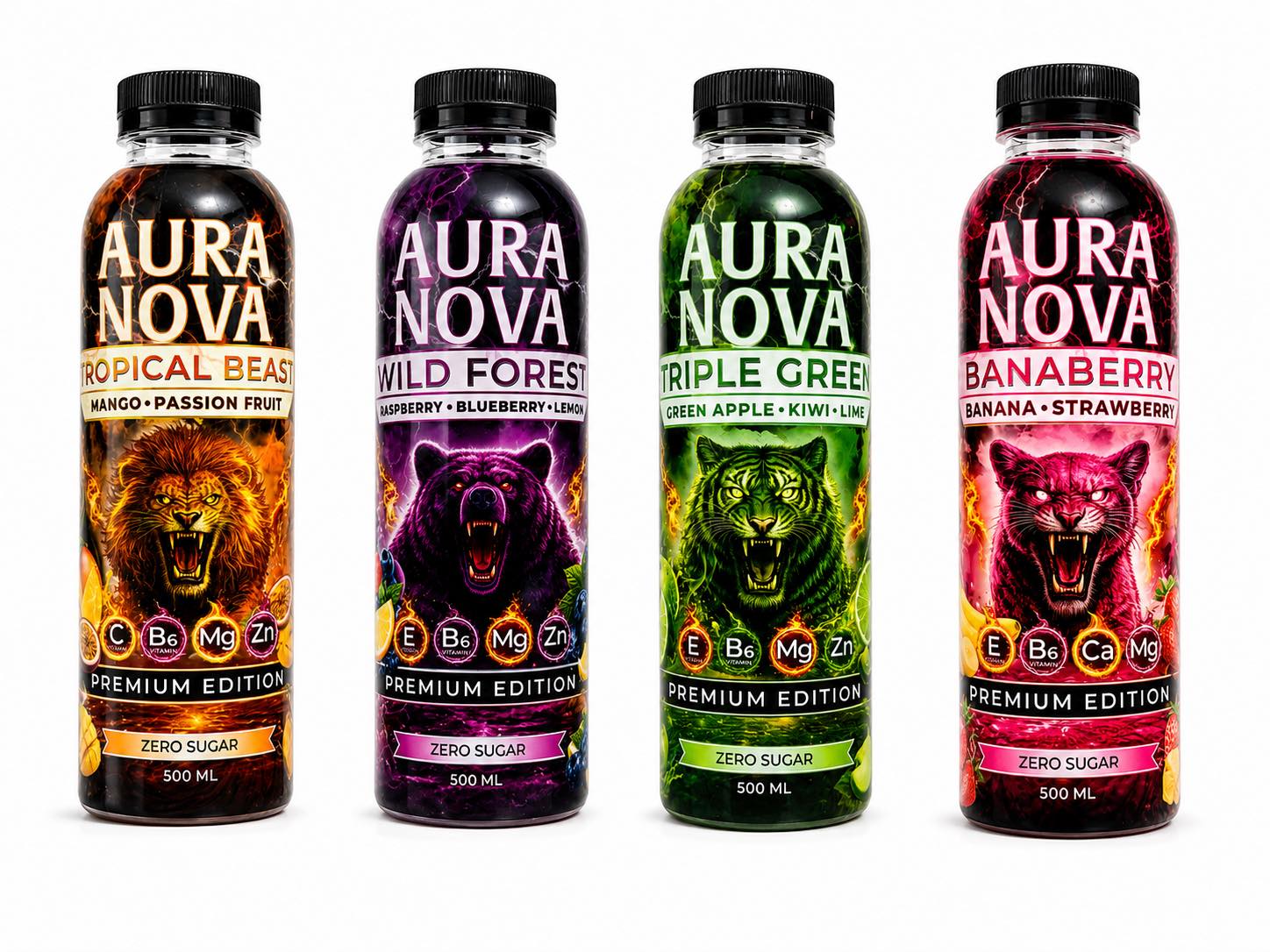 AURA NOVA Premium Edition – Комплект от 4 вкуса (4 x 500 ml)